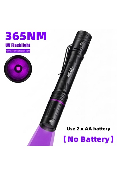 Choice7 مصباح يدوي صغير بالأشعة فوق البنفسجية أسود P68-365nm، 365 نانومتر/395...
