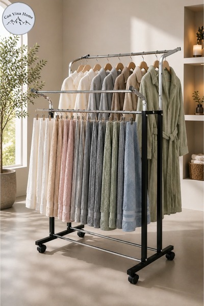 Can Vista Home V Ayarlı 105 Cm Tekerli Portatif Eşek Askılık