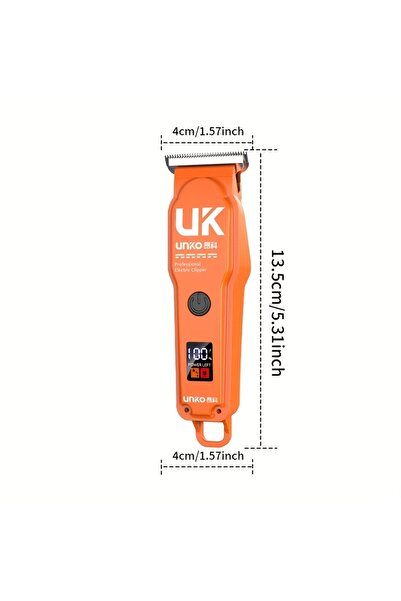 Choice UKX80 orange Professional T Blade Hair Clipper for Men Cordless Electr...