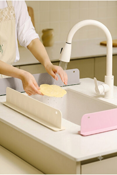 FDF STORE Lavabo Sıçrama Koruması,Premium Silikon Lavabo Su Sıçrama Koruması,...