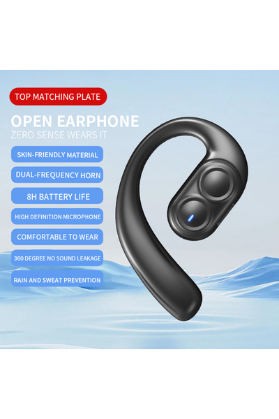 Choice1 black Wireless Bluetooth Headphones Full Open Headset Air Conduction ...