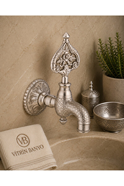 vb vitrinbanyo Hamam Faucet Satin Color Patterned Heavy Material Ottoman Hama...
