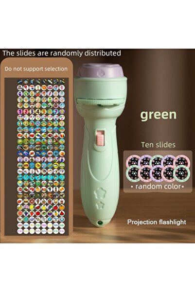 Choice8 green ten slides Projector flashlight Early education educational dev...