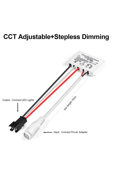 Choice3 مفتاح تعتيم LED بسلك DC Dupont CCT 12 فولت 5 أمبير مزود بمستشعر لمس ق...