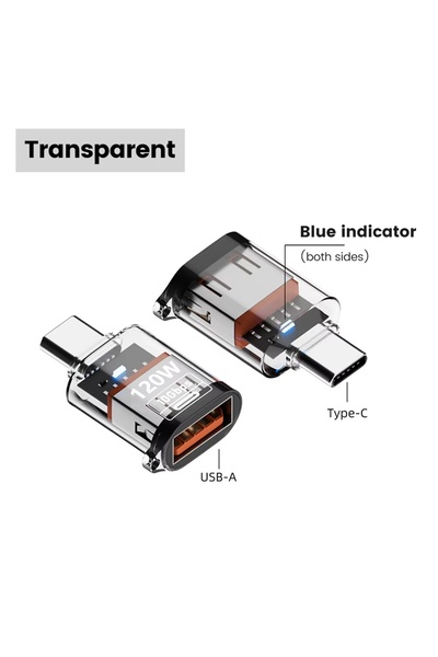 Choice C Male to A TM 120W Fast Charging USB 3.2 to Type C Adapter OTG 10GB H...