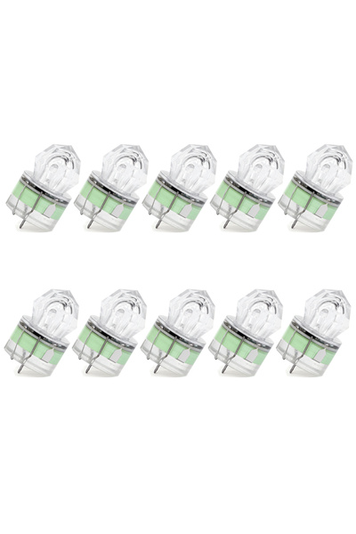Choice Green 10 Pieces of LED Fishing Lights, Underwater Deep Throw Light, Wa...