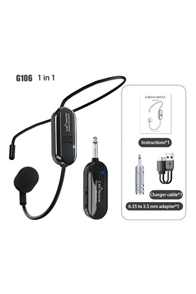 Choice1 ميكروفون لاسلكي G106-1 2.4G مع نقل لاسلكي لمسافات طويلة جدًا للتدريس ...