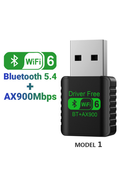 Choice محول شبكة USB صغير طراز 1 AX900 واي فاي 6 وبلوتوث 5.4، بطاقة شبكة USB،...
