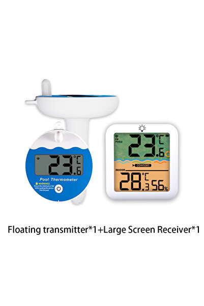 Choice TS-PL07 2in1 Pool Thermometer 100M Wireless Digital Thermometer IP68 W...