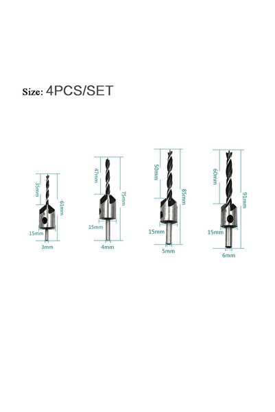 Choice 4Pcs STONEGO 4Pcs/7Pcs Countersink Drill Bits Countersunk Head Drillin...