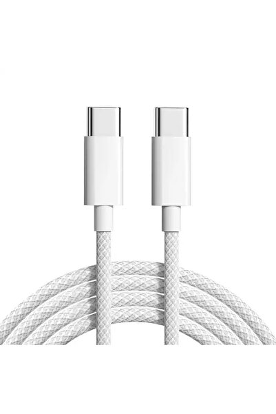 Choice كابل C-C أبيض بقوة 60 واط، كابل USB C إلى USB Type C للشحن السريع ونقل...