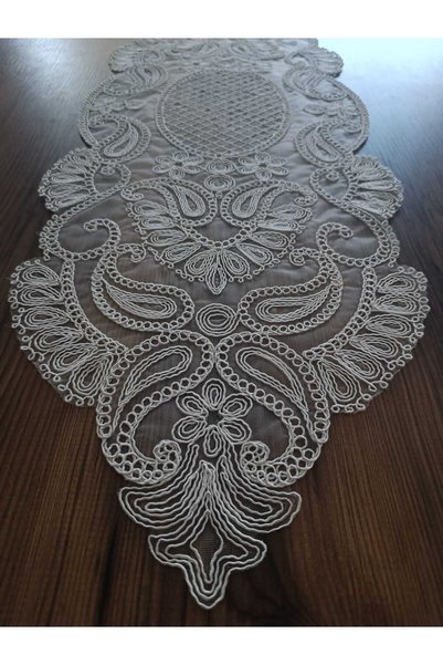 Lena Maison Luna Ecru Lace Runner / Table-Console Cover 35X105 cm