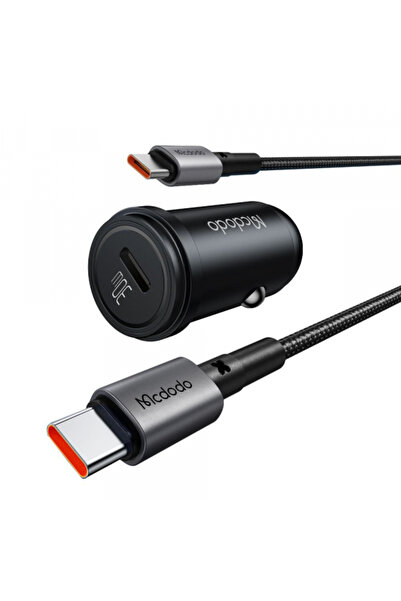 Mcdodo Incarcator Auto Cu Cablu USB-C CC-7493 Obsidian, 30W, 3A, 1 x USB-C, N...