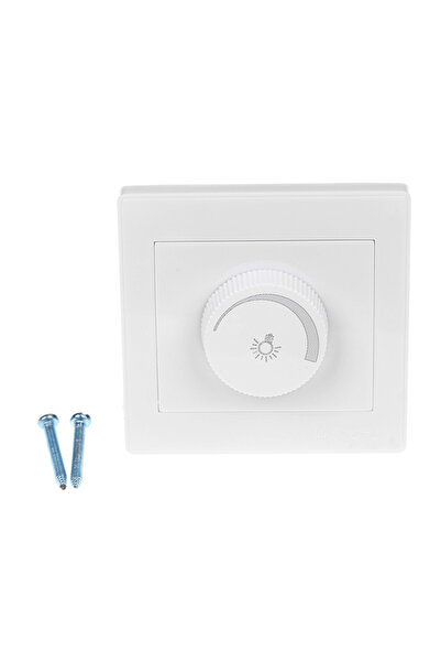 Choice WHITE 1Set Elegant White 220V Light Dimmer Switch Adjustable Brightnes...