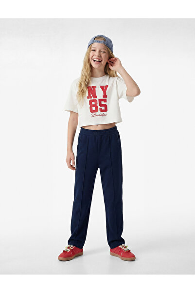 Koton Basic Carrot Cut Trousers with Tie Waist and Pocket Detail