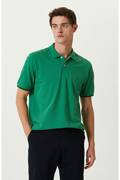 Network Yeşil Polo Yaka Pamuklu T-Shirt