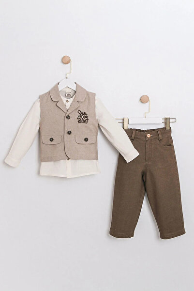 HAUSEkids 2-5 Years Old Antonıo Prime Boys' 3-Piece Set-Mink