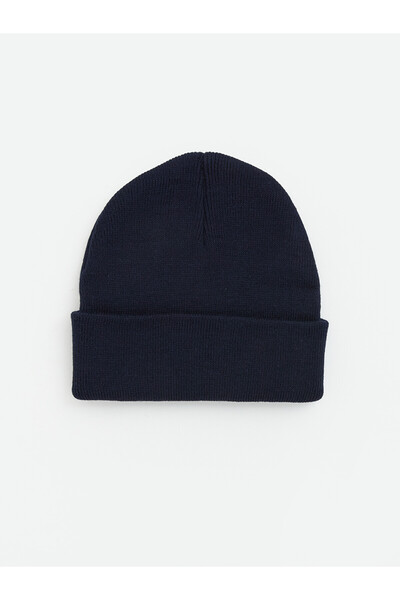 LC Waikiki Nevavm Farkıyla Lcw Accessories Navy Blue Knitwear Plain Men's Beanie