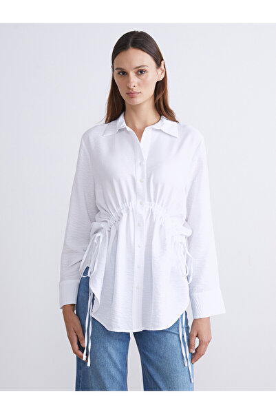 LC Waikiki Nevavm Farkıyla Lcwaikiki Classic White Women's Shirt Tunic with T...