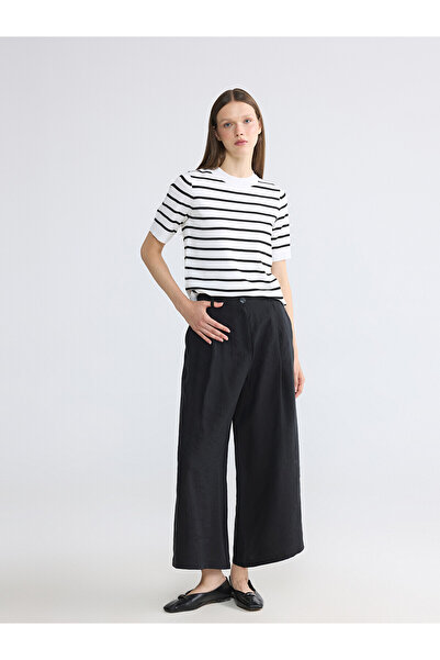 LC Waikiki Two Mt Shop Quality Wide-Leg Pleated Women's Fabric Pants