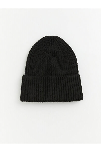 LC Waikiki Lcw Accessories Black Plain Boy's Beret with Nevavm Difference