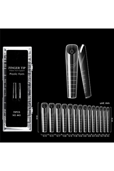 Choice صندوق W-70pcs-TP 70pcs/140pcs نظام تمديد الأظافر الشفاف ثنائي الشكل بت...