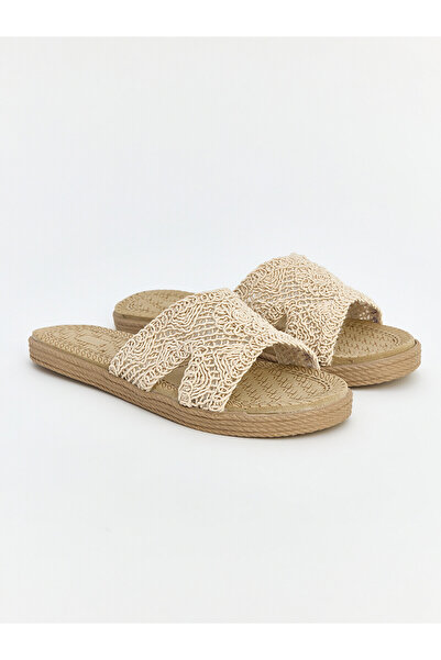 LC Waikiki Nevavm Women's Straw Slippers with a Difference