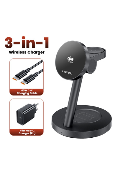 Choice1 toocki EU Plug Toocki 3-in-1 Magnetic Wireless Charger 25W Qi2.2 Fast...