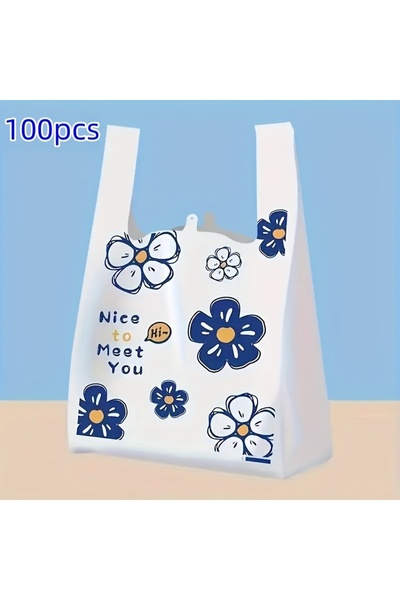 Choice Other 100pcs 100pcs Durable plastic tote bag, thick and sturdy shoppin...