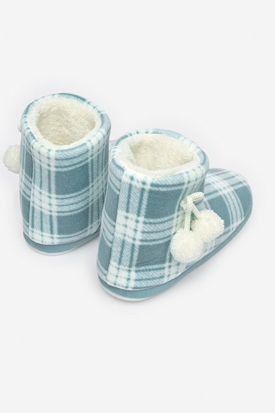 Penti Checked Light Green Home Boots