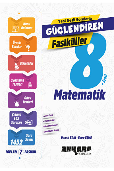 Ankara Yayıncılık 8. Sınıf Matematik Güçlendiren Fasiküller Set 2026-Güncel B...