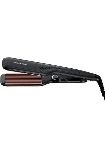 Remington Ceramic Crimp S3580, Placi ceramice cu turmalina, 150-220 C, Negru