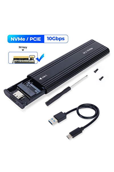 Choice1 علبة خارجية لـ NVME 10Gbps M.2 NVMe SATA SSD، علبة خارجية لـ M.2 ببرو...