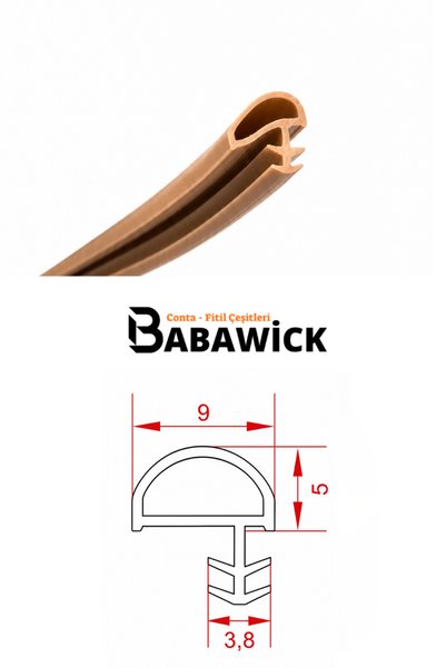 BABAWİCK American Panel Door Seal 5 Meters Oak Color Wooden Door Seal