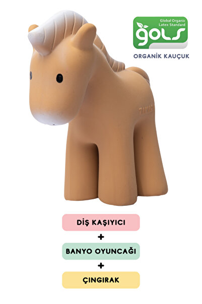 Tikiri Organik Kauçuk Diş Kaşıyıcı ve Banyo Oyuncağı- Horse