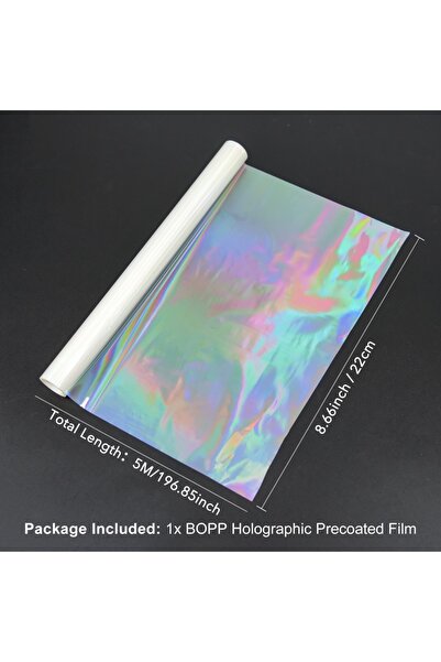 Choice1 فيلم BOPP هولوغرافي مطلي مسبقًا TT1054 مقاس 22×500 سم، شفاف ومقاوم لل...