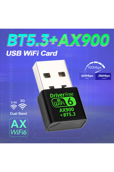 Choice AX900 BT5.3 AX900 USB WiFi 6 Bluetooth 5.3 Adapter 2in1 Dongle Dual Ba...