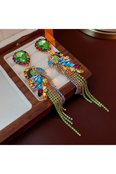 Choice WE094-1 Vintage Exaggerated Colorful Tassel Earrings for Women Fashion...