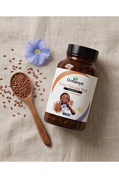 ORMANYA Keten Tohumu Soğuk Sıkım Softgel 1000 Mg - 60 Kapsül - Takviye Edici ...
