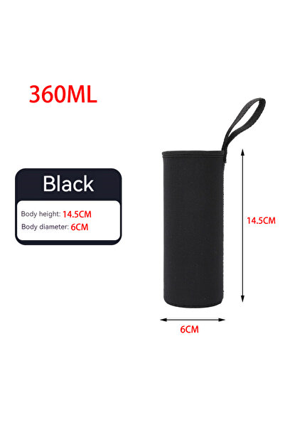 Choice8 Black-360ml Portable Water Bottle Insulated Neoprene Holder Pouch Bag...