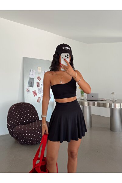 myd Mini Skirt with Shorts Inside - Black