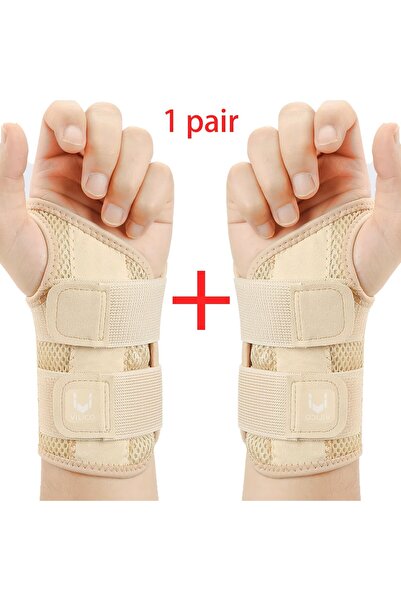 Choice S-M 1pair-beige Wrist Brace with Thumb Support for Men Women, Breathab...