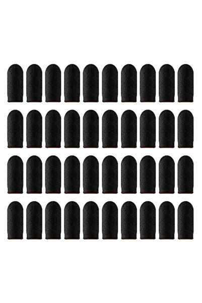 Choice3 Black 40PCS 40pc Finger Sleeve Mobile Game Fingertip Gloves Anti-slip...