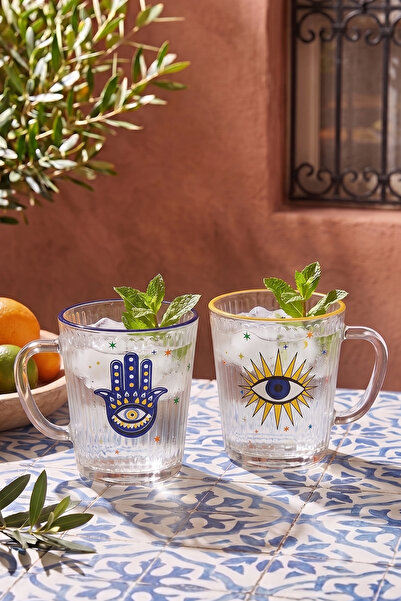 Rakle Fortuna 2-Piece Mug Set Blue-Yellow 400 Cc