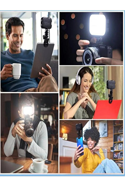 CAILON 3 Renkli Selfie Işığı Telefon & Laptop , Vlog, Canlı Yayın ve Video İçin Mini LED Işık