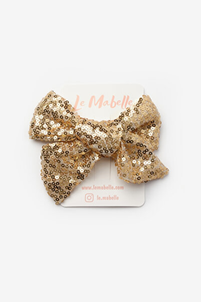 Le Mabelle مشبك مشبك للفتيات مزين بالترتر الذهبي