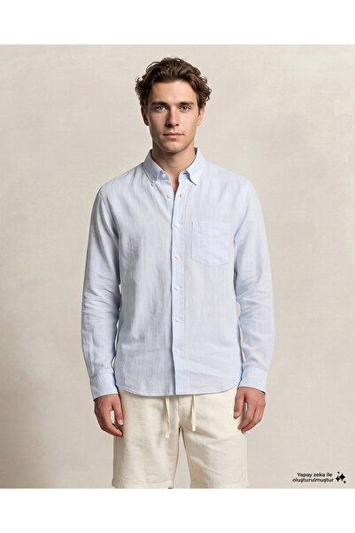 Gant Erkek Mavi Regular Fit Gömlek