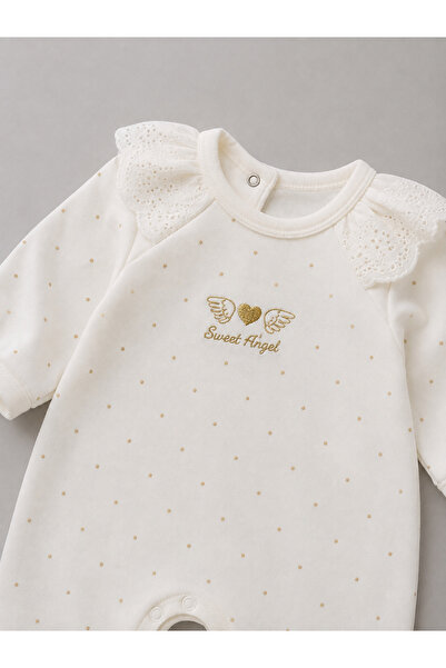 My Babies Label Kız Bebek Uzun Kollu Mevsimlik Kanat Detaylı Bandanalı Tulum