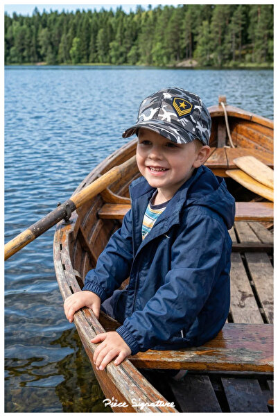 PIECE SIGNATURE 100% Cotton , Camouflage Embroidered g Gabardine Hat for Chil...