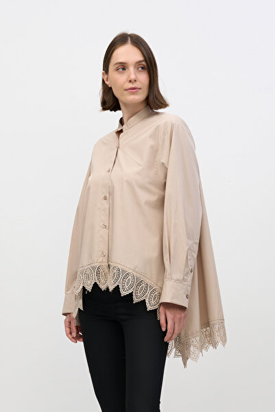 HANIQA Stylish Lace Detailed Women's Shirt